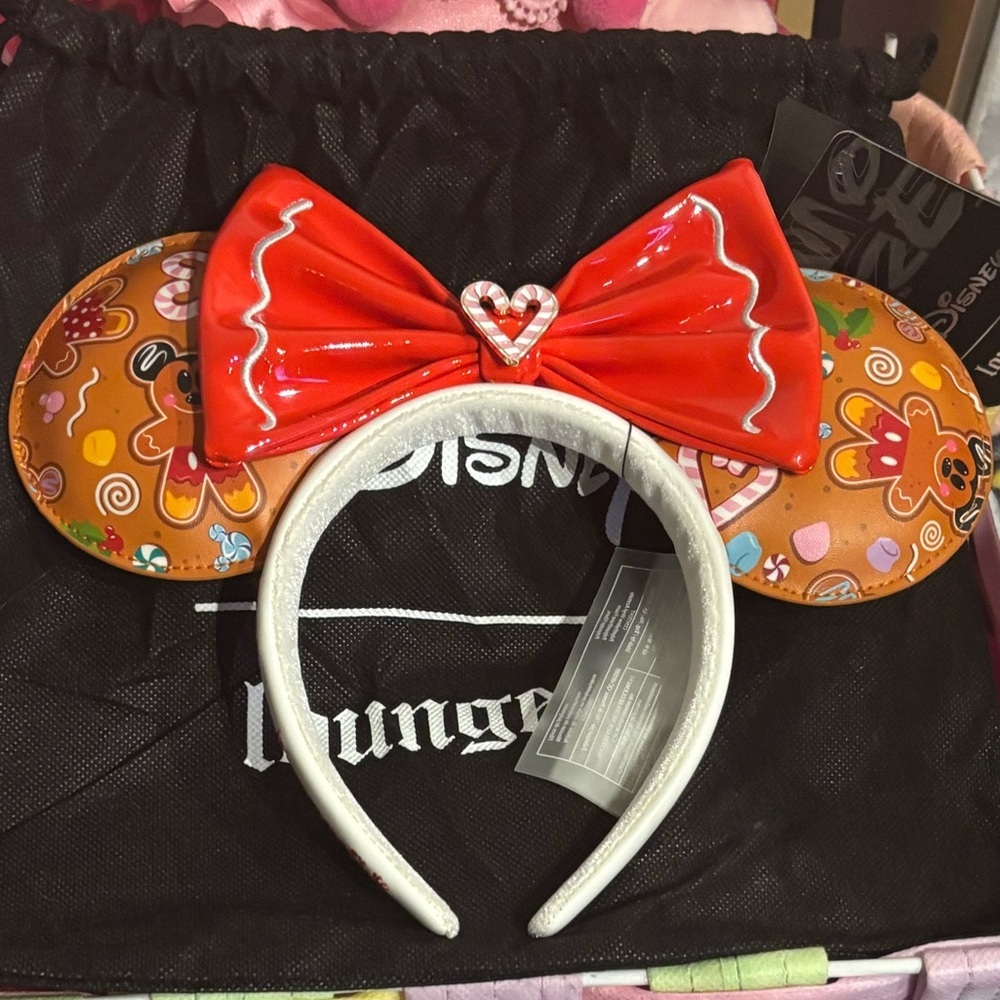 Loungefly Disney Minnie Mouse Gingerbread Headband With Dustbag - Picture 2 of 8